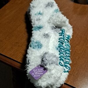 Fluffy White and Gray Scented Socks Lavender Scented/ BUNDLE ONLY